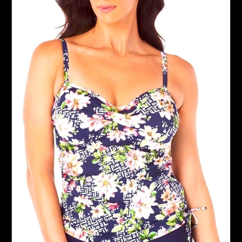 🌷Swim solutions Juliet floral tankini swim Top